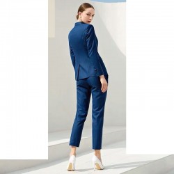 High-end Latest Design Women's Collar Slim Blouse Casual Pants Suit Office Suits Formal Clothes