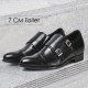 Handmade Formal Dress High Quality Genuine Leather Men's Height Increasing 7cm Business Shoes