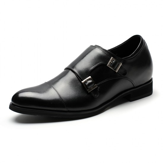 Handmade Formal Dress High Quality Genuine Leather Men's Height Increasing 7cm Business Shoes