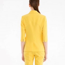 Yellow Color and Plus Size Formal Suit Clothes for Office Women Gender Skirt Suit and Adults Age Group Formal Suits for Office