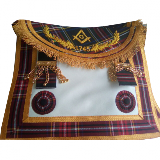Regalia Lodge Masonic Scottish Rite Apron AASR Master Mason Superior Quality Columns Moon and Sun Cheap price