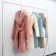 Janefur Winter Women Clothes Double Breasted Big Fur Collar Cashmere Wool Coat With Belt