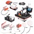 9 in 1 29*38cm Combo Sublimation Heat Press Printer Machine for Hat /Mug/Plate/T-shirts/Phone Case/Bottle Print