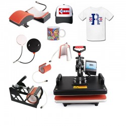 9 in 1 29*38cm Combo Sublimation Heat Press Printer Machine for Hat /Mug/Plate/T-shirts/Phone Case/Bottle Print