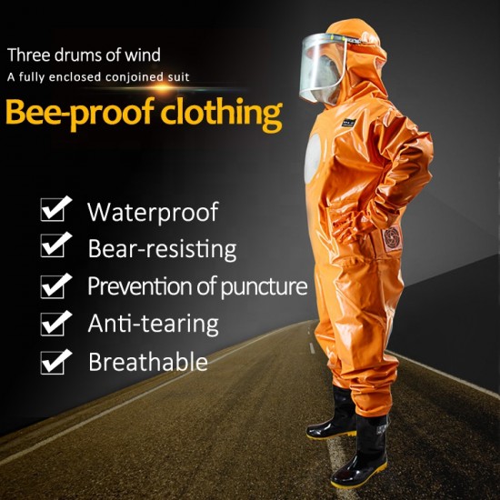 Beekeeping Equipment Protective Safety Garment Aeration-cooling Anti-Bee Coverall with Triple Fan