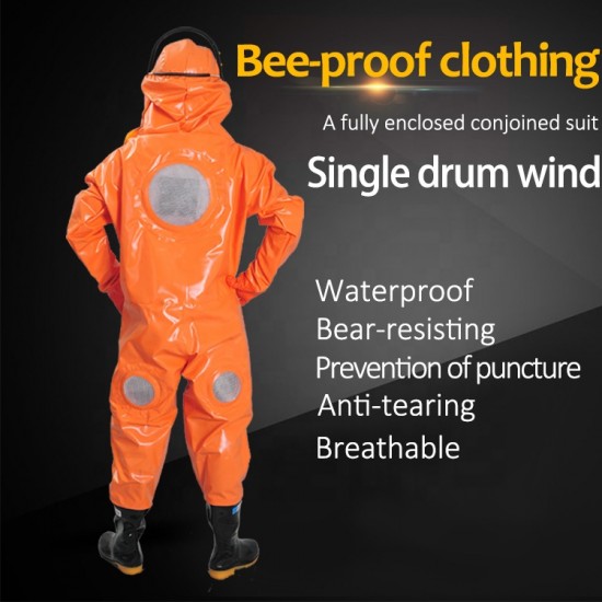 Beekeeping Equipment Protective Safety Garment Aeration-cooling Anti-Bee Coverall with Triple Fan