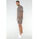 KY Leopard Printed Crew Neck Oversize Fit Short Sleeve Tee  Streetwear T Shirt and Shorts Set Man Clothes 2023