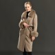 High Quality Europe Style Wholesale Price Women fox Fur Cashmere Wool Coat
