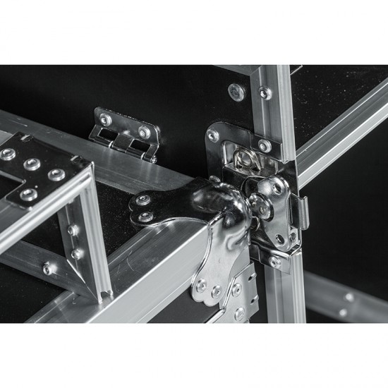 Large 16U Rack Power Distribution DJ Flight Case ABS Aluminum for Hard Case for Moving Head Durm Kit Speaker Tool Case for