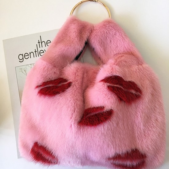 Fashion Fur Bags Fur Style Lady Handbag Girls Mink Fur Tote Bag