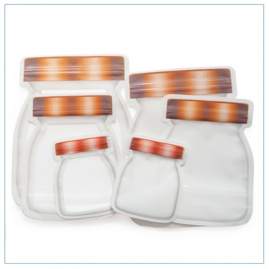 Wholesale Mini Ziplock Heat-Sealed PET Plastic Bags White Smell-Proof for Gummy and Jelly Packaging