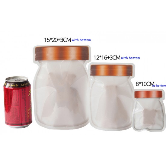 Wholesale Mini Ziplock Heat-Sealed PET Plastic Bags White Smell-Proof for Gummy and Jelly Packaging