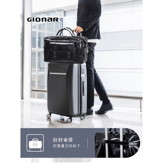 2021 Guangzhou Online Shopping High Quality Custom Logo Waxed Leather Men Duffle Travel Bags