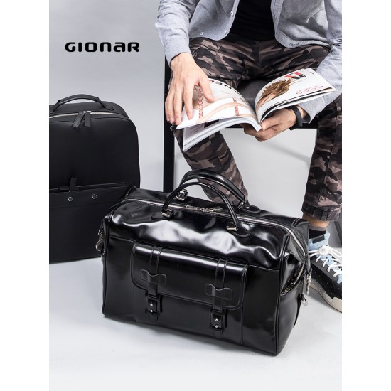 2021 Guangzhou Online Shopping High Quality Custom Logo Waxed Leather Men Duffle Travel Bags