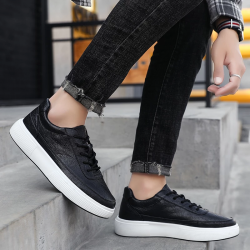 2020 Classic Oxfords Leather Men's Shoes Lace Up Breathable Formal Office for Man Big Size 39-44 Flats Casual Shoes Men *