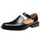 New Black Men's Summer Sandals Pu Leather Buckle Strap Dress Shoes for Men with Business Formal Shoes Men New Black Men's Summer Sandals Pu Leather Buckle Strap Dress Shoes for Men with Business Formal Shoes Men