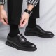 Classic Derby Shoes Brogues Leather Man Business Dress Office Leather Shoe For Men Fashion Patent Leather Party Wedding Shoes